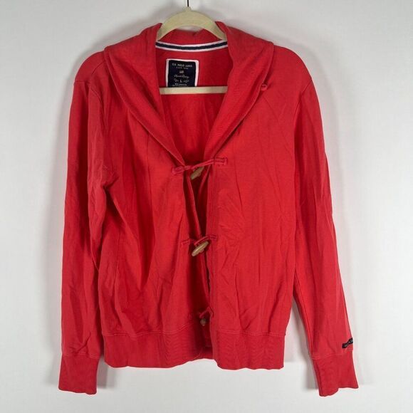 Women's Vintage U.S. Polo Assn. Red Long Sleeve Preppy Lightweight Cardigan / L - Picture 3 of 5